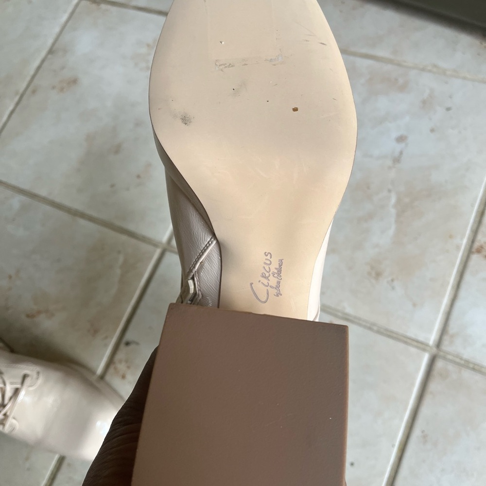 Circus by Sam Edelman Cream Heeled Boots